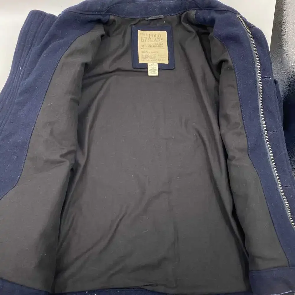 Polo by Ralph Lauren Navy Blue Wool Blend Coat | Men’s Size L